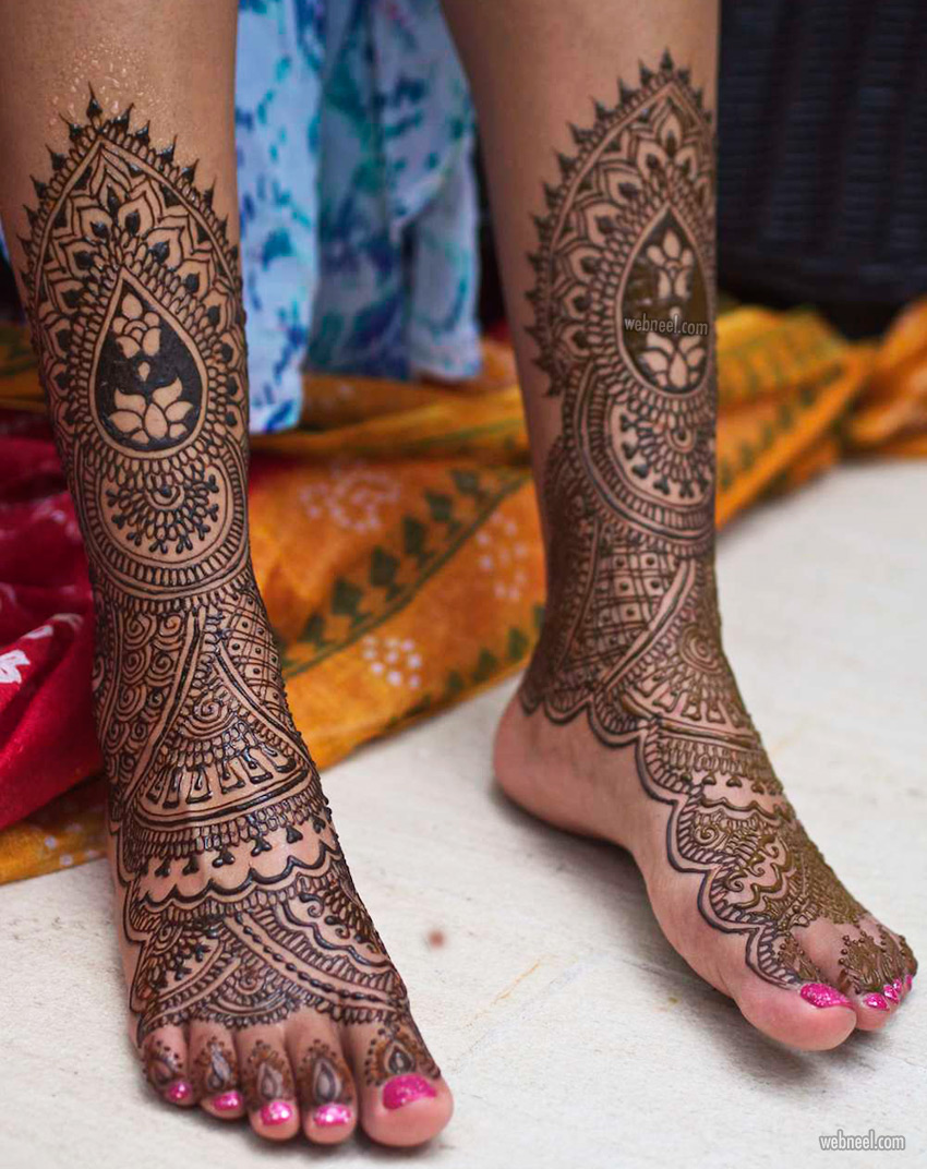 foot leg mehndi design by darcy vasudev