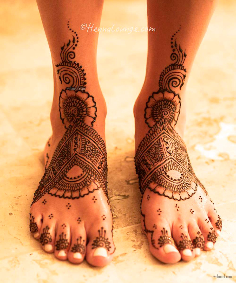 foot leg mehndi design by darcy vasudev