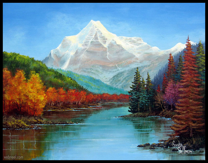 landscape oil painting by sandrakristin
