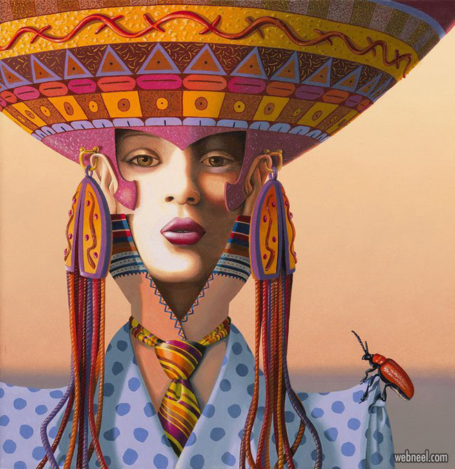 surreal painting artwork lady