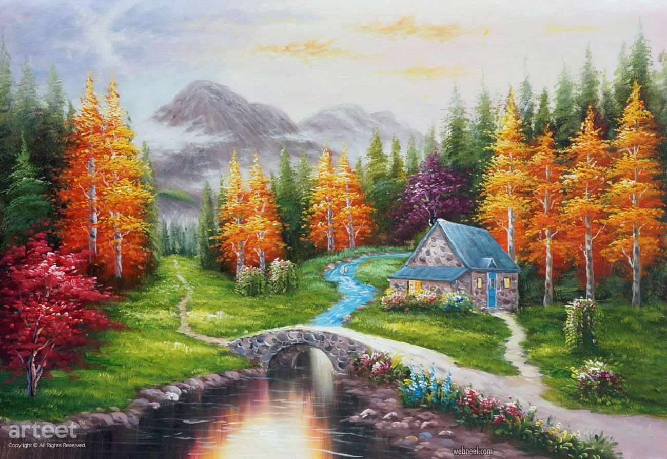 scenery landscape oil painting by arteet