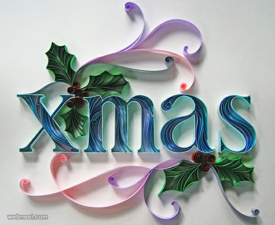 paper typography christmas