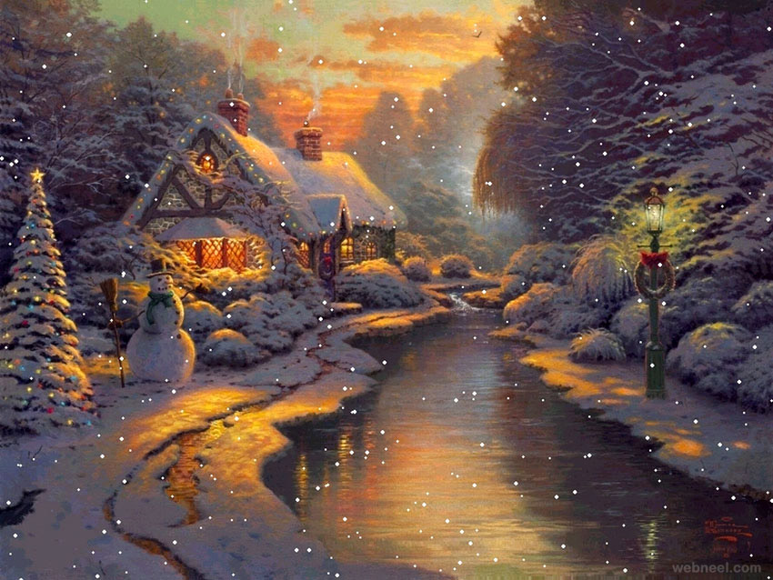 40 Beautiful Christmas Paintings for your inspiration