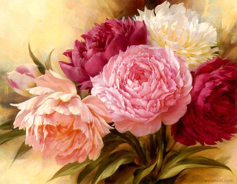 flower painting rose