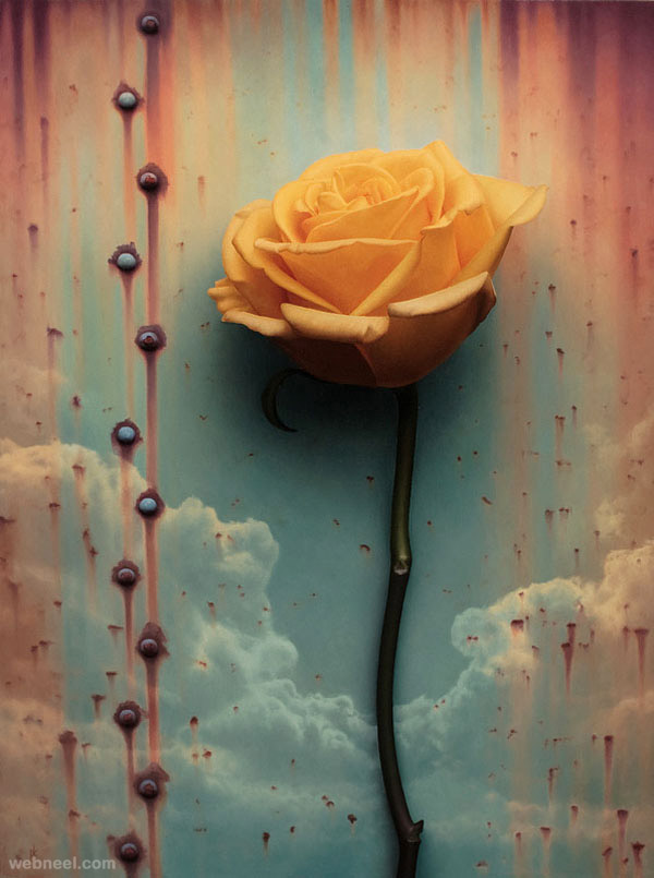 flower painting by patrick kramer