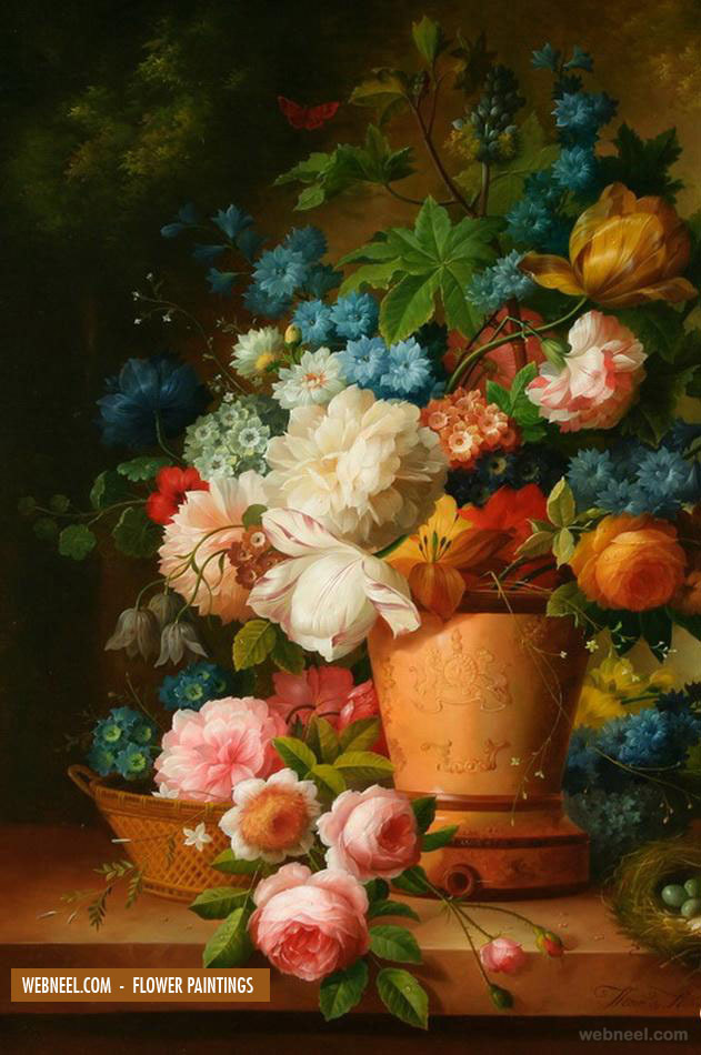 40 Beautiful and Realistic Flower Paintings for your inspiration