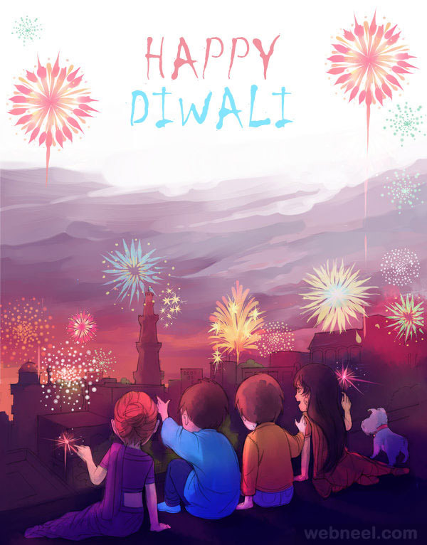 diwali greeting cards by rikae