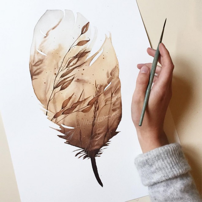 wind watercolor painting by jessica janik