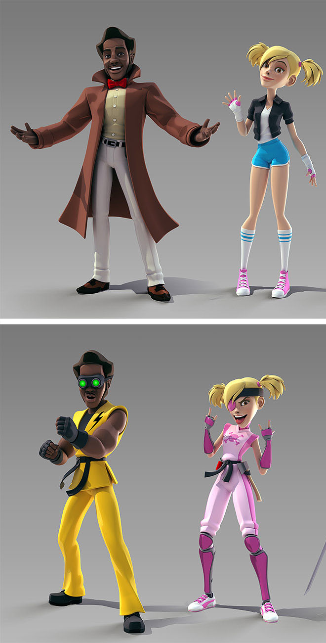 3d cartoon superheroes 3dxmax vray by andrew