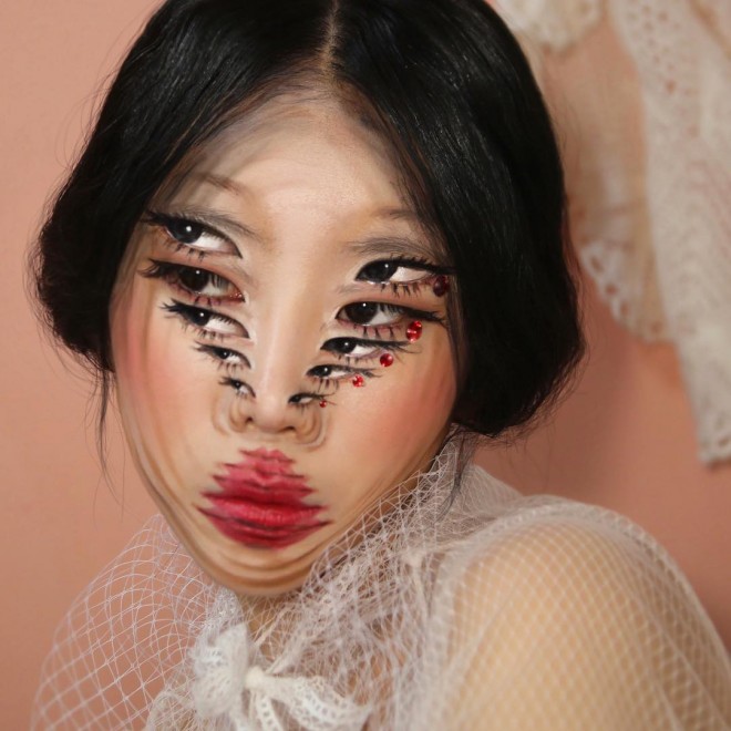 illusion face painting by dain yoon