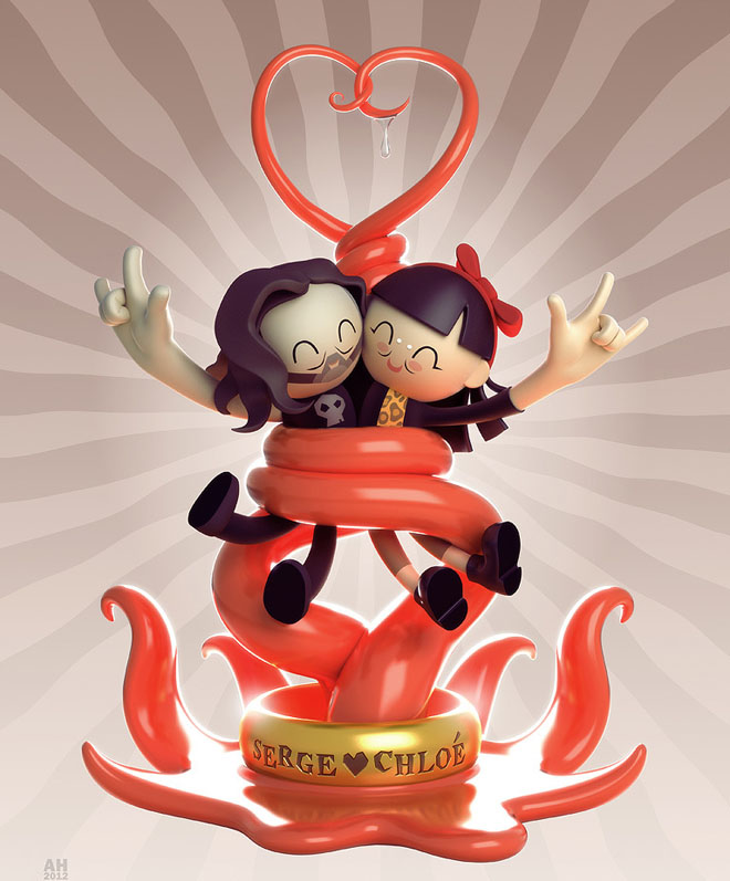3d cartoon love 3dsmax by andrew