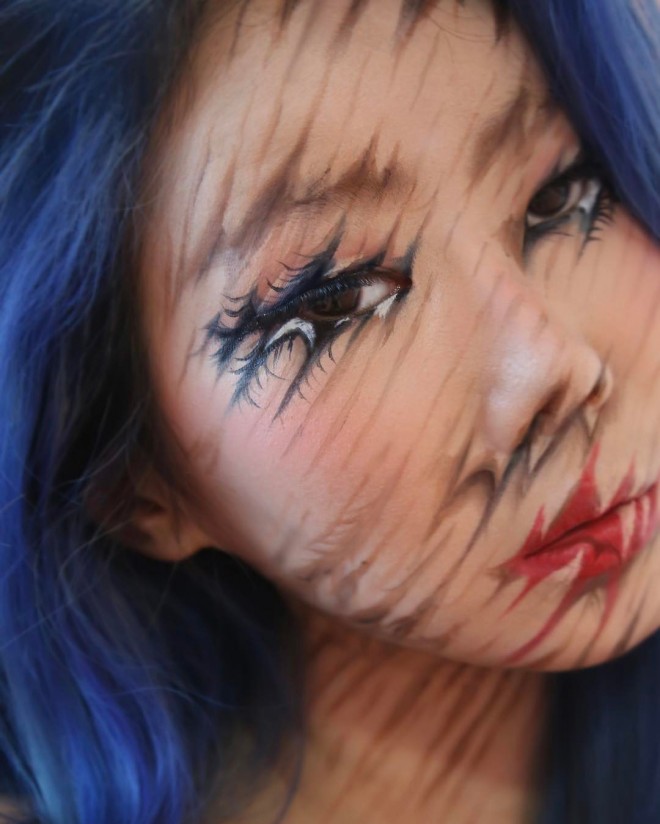 illusion face painting by dain yoon