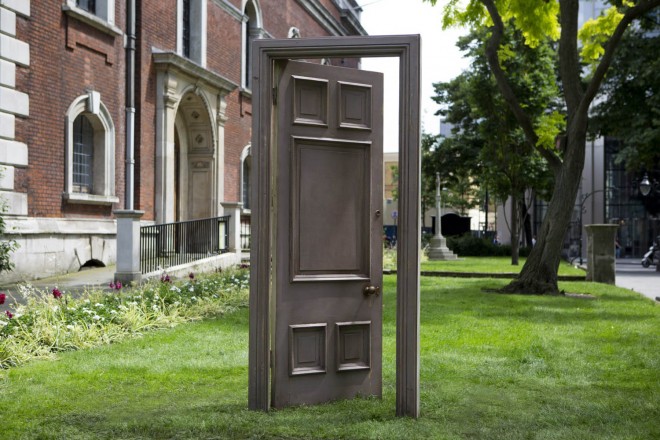 ajar sculpture by gavin turk