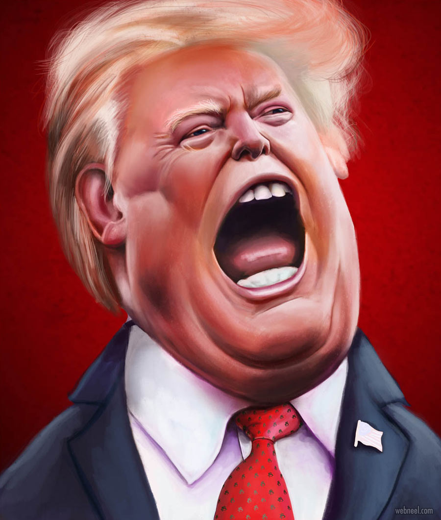 donald trump caricature drawing by maeve bokser