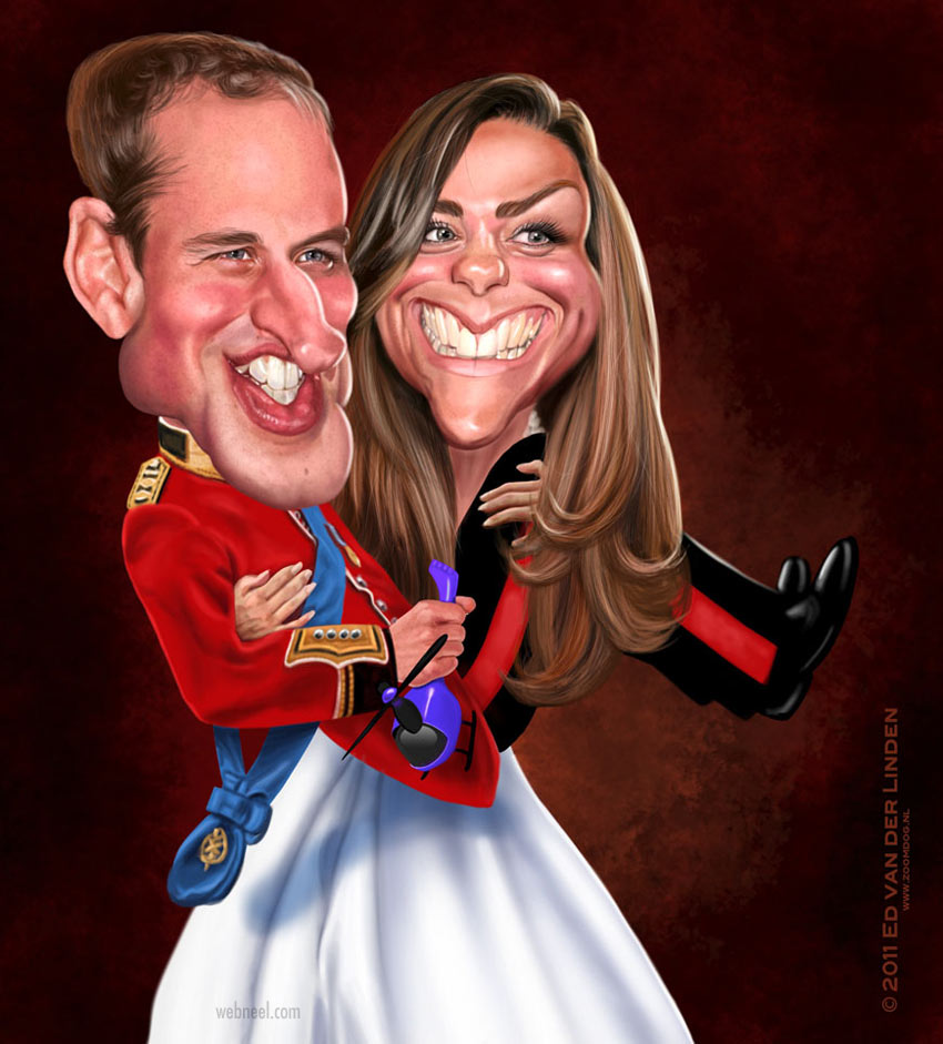 kate middleton celebrity caricature drawing