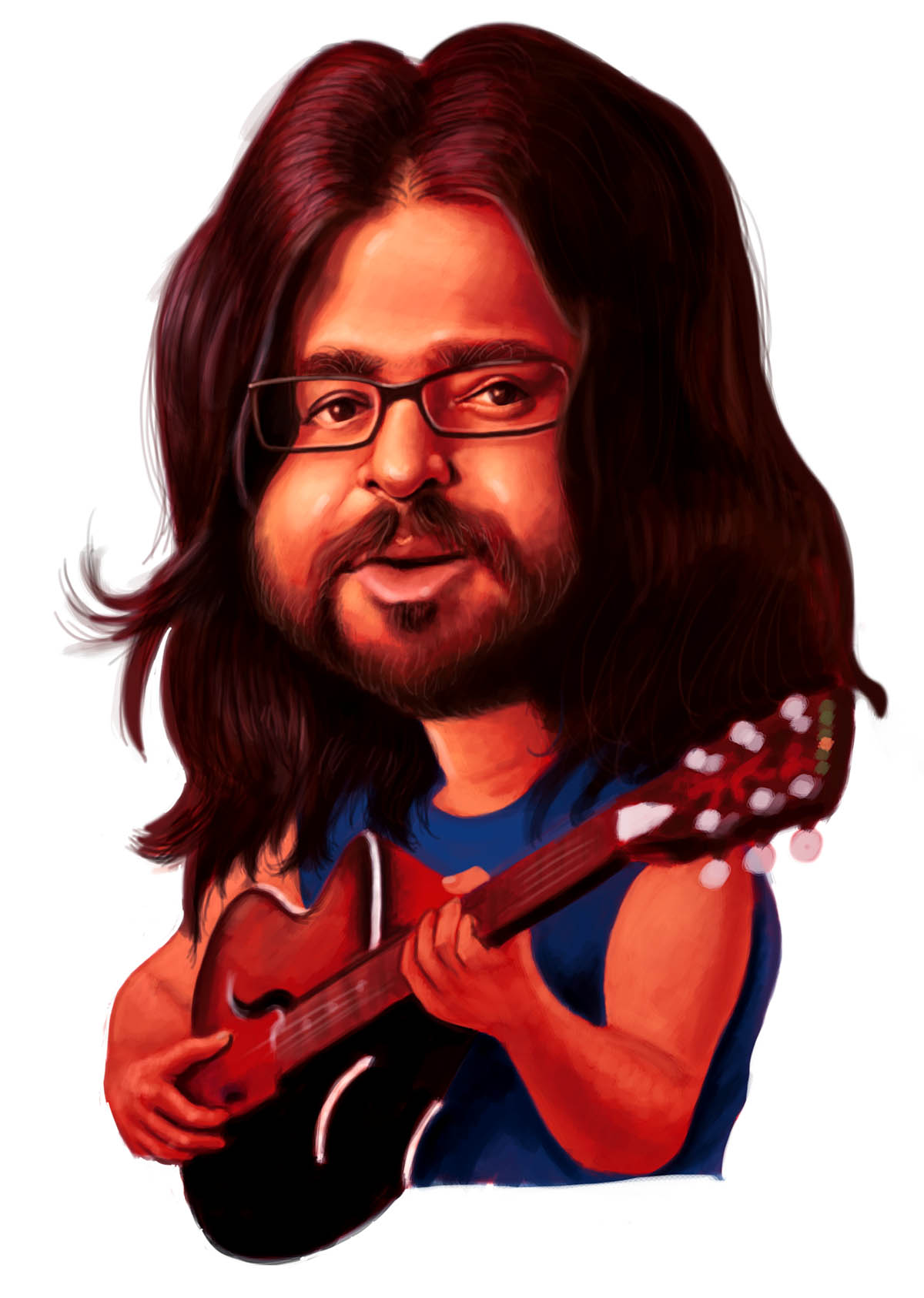 caricature musician by ramanjit kaur gabri
