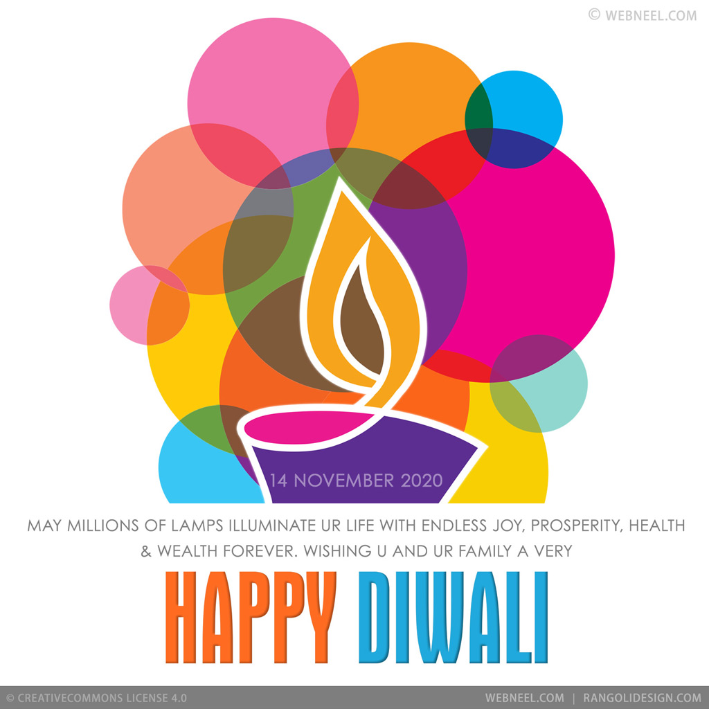 happy diwali greeting card design