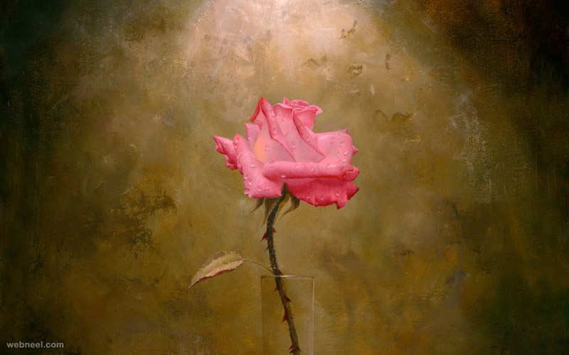 rose oil painting