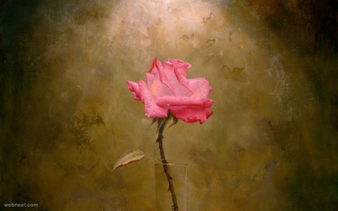 rose oil painting