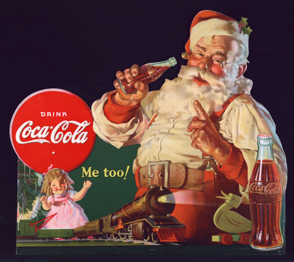 vintage christmas ads coca cola santa claus