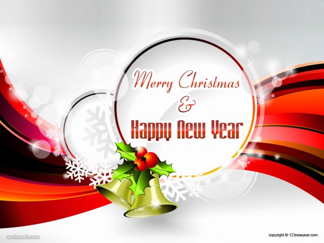christmas and new year bell wallpaper