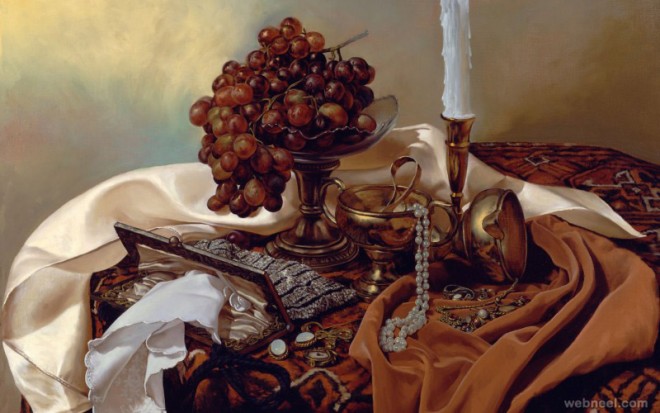 oil painting grape