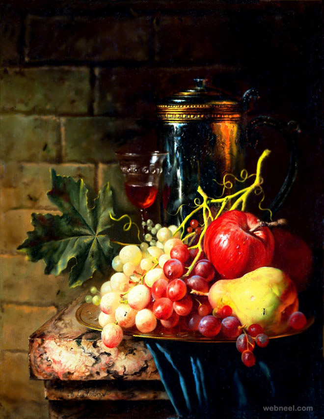 7 oil painting grapes