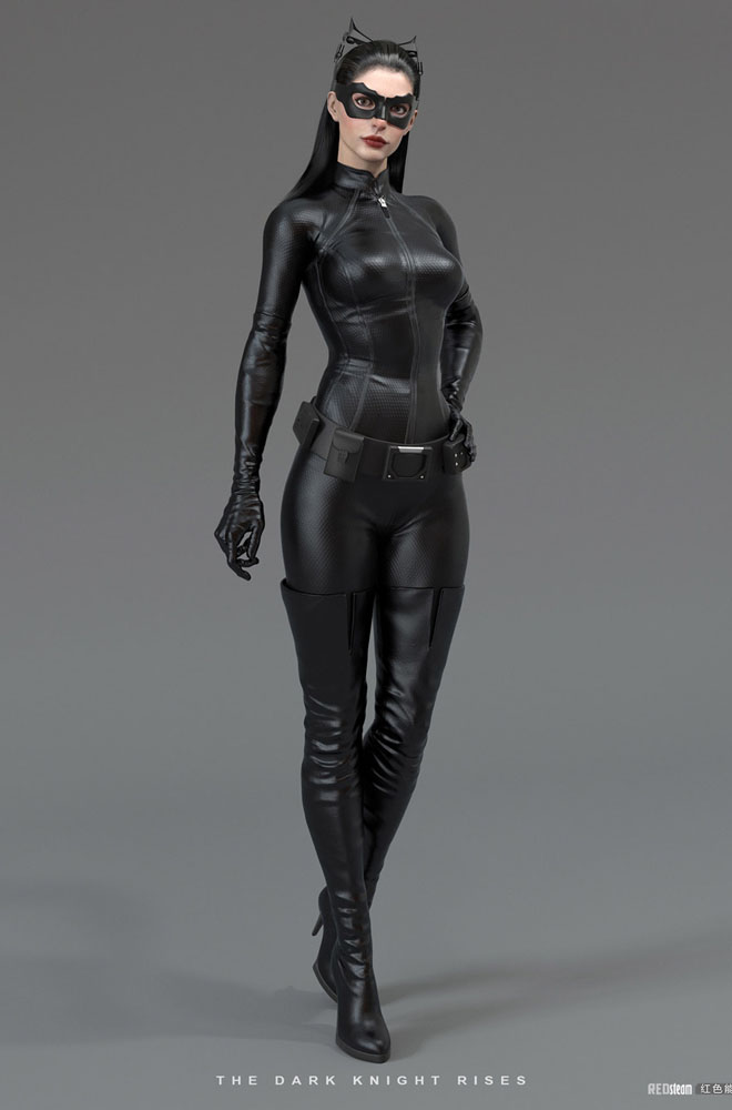 catwoman anne hathaway 3d game art