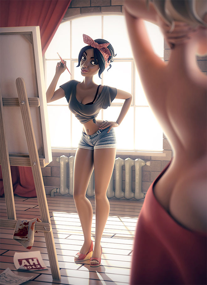 olivia 3d model by andrew