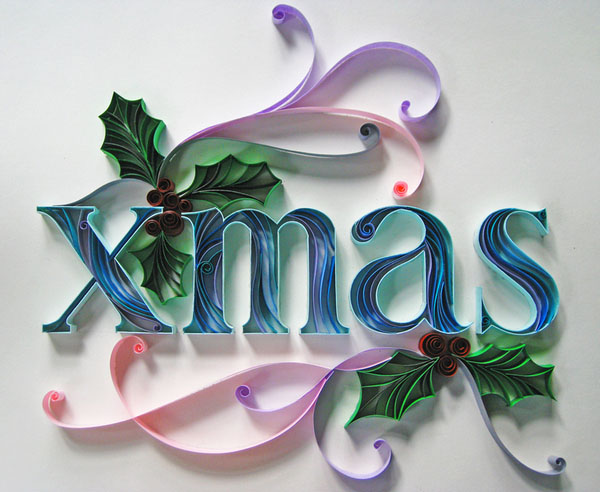 christmas typography