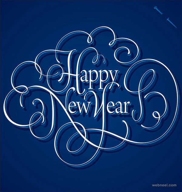 happy new year greeting design