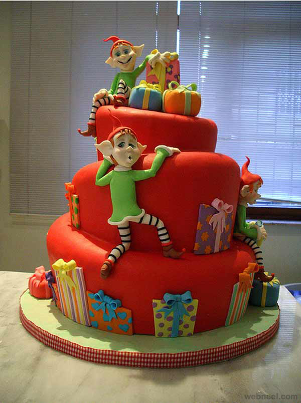 christmas cake decoration idea