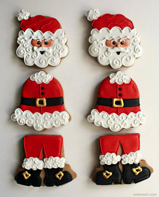 christmas santa cookie decorating ideas