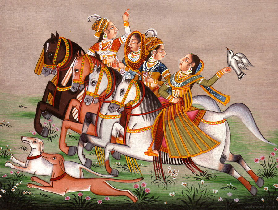 mughal painting horse