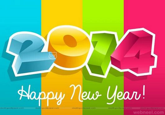 2014 new year greeting card