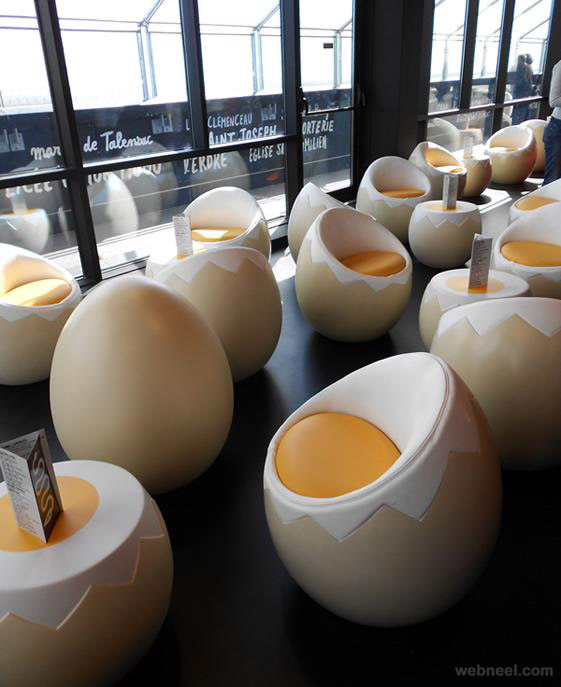 creative chair design egg