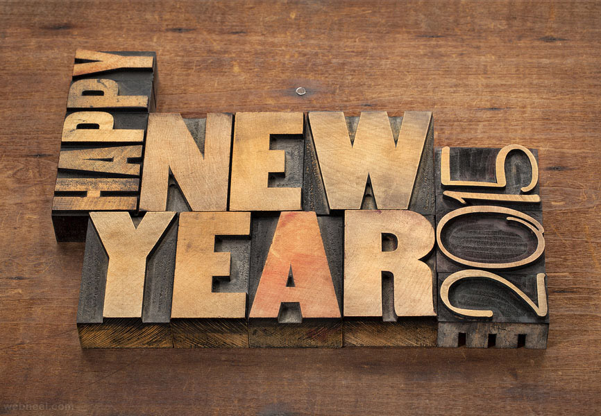 new year greeting card 2015
