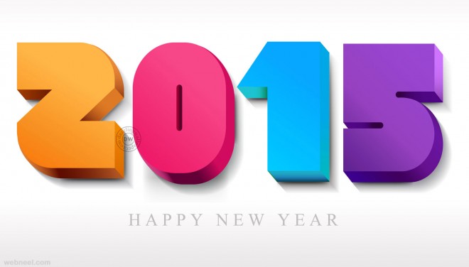 new year greeting card 2015