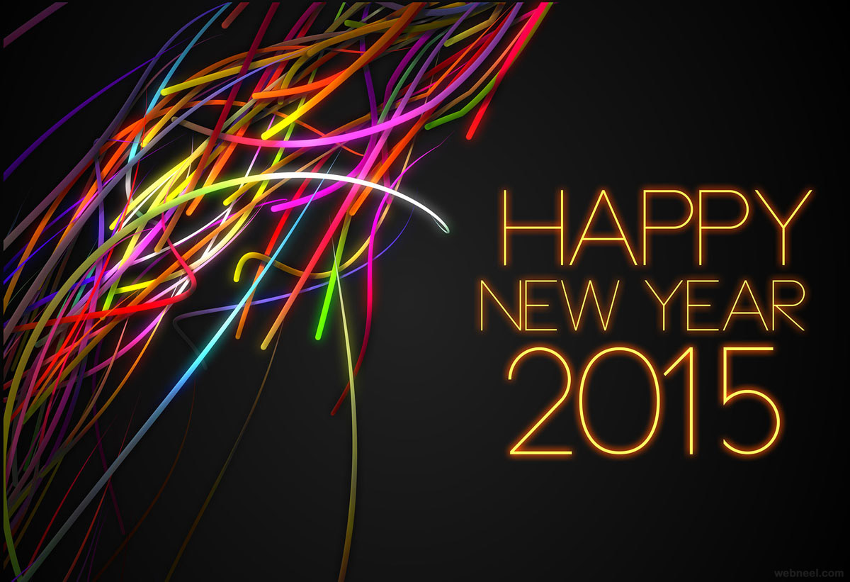 new year greeting card design 2015