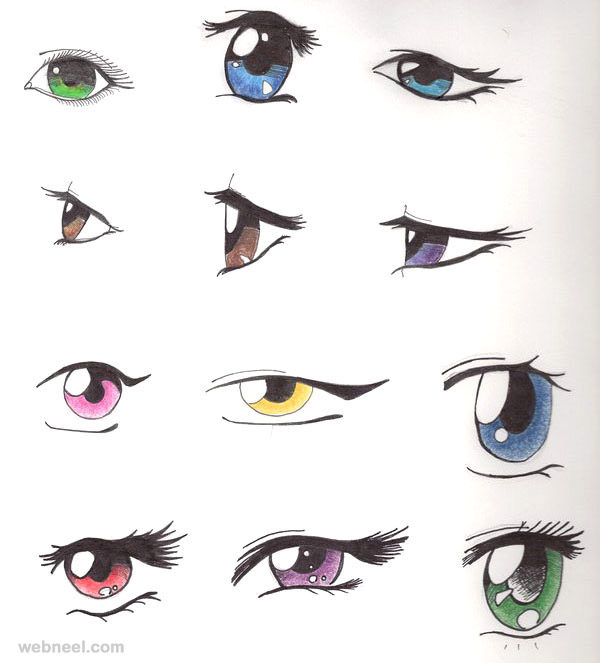 anime drawings eyes