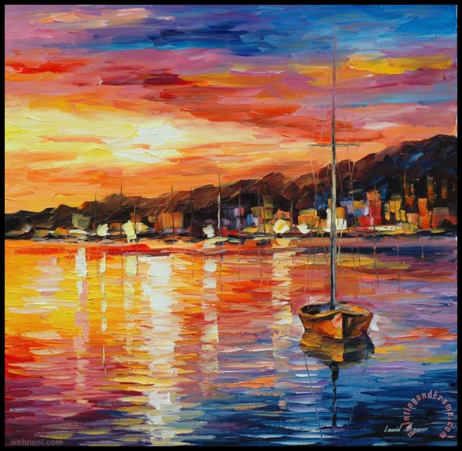 sunrise painting art leonid afremov