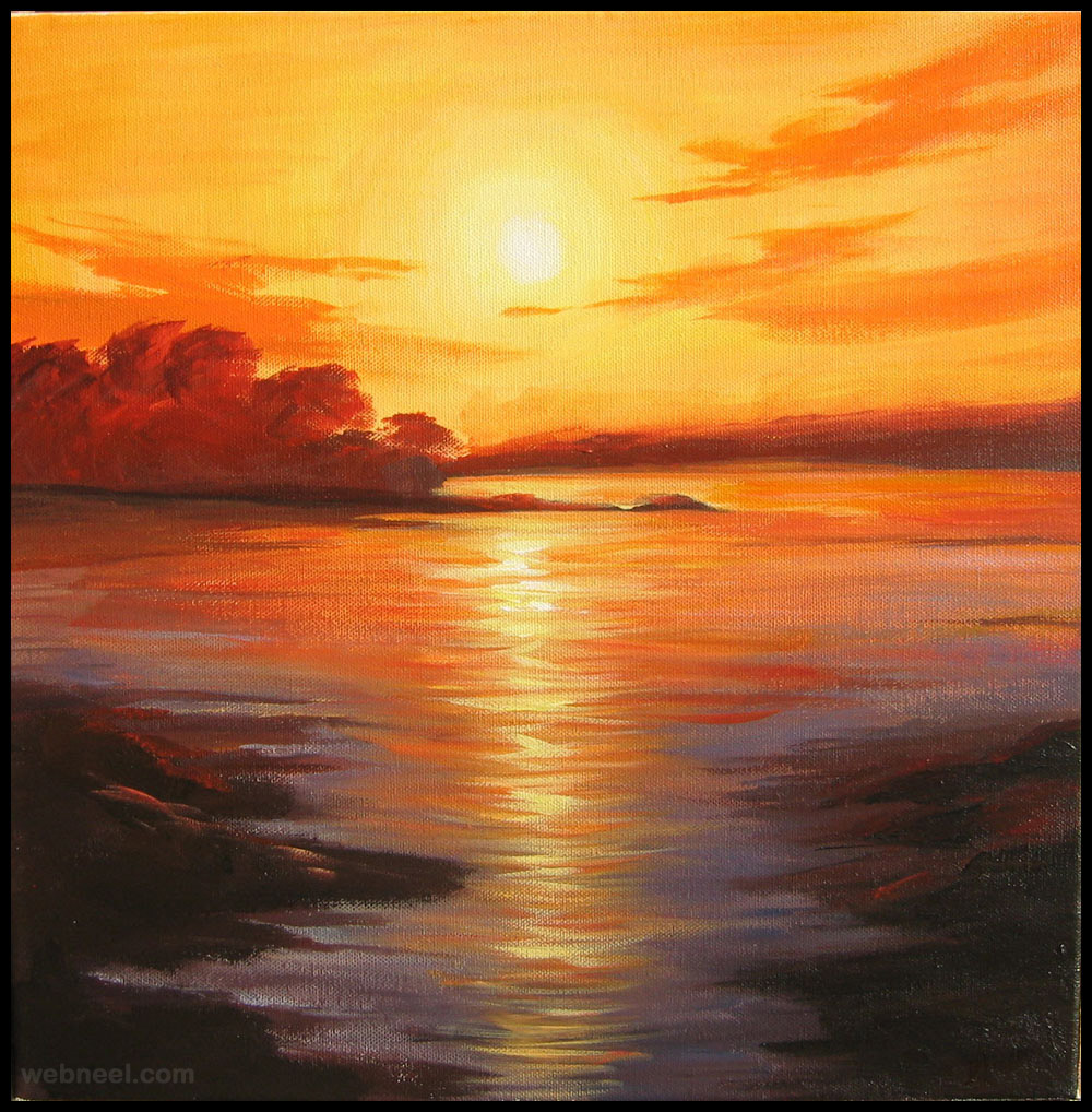 sunrise painting art