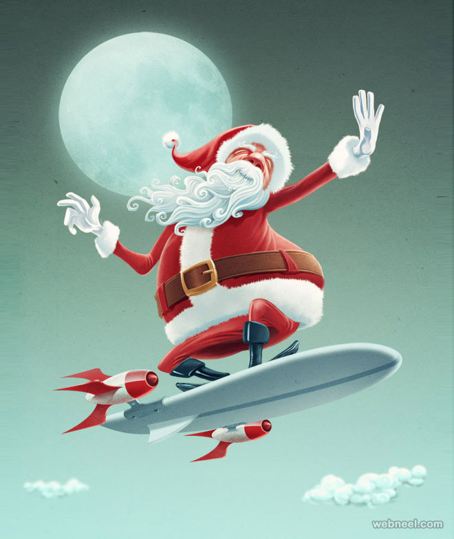 funny santa claus vector pictures