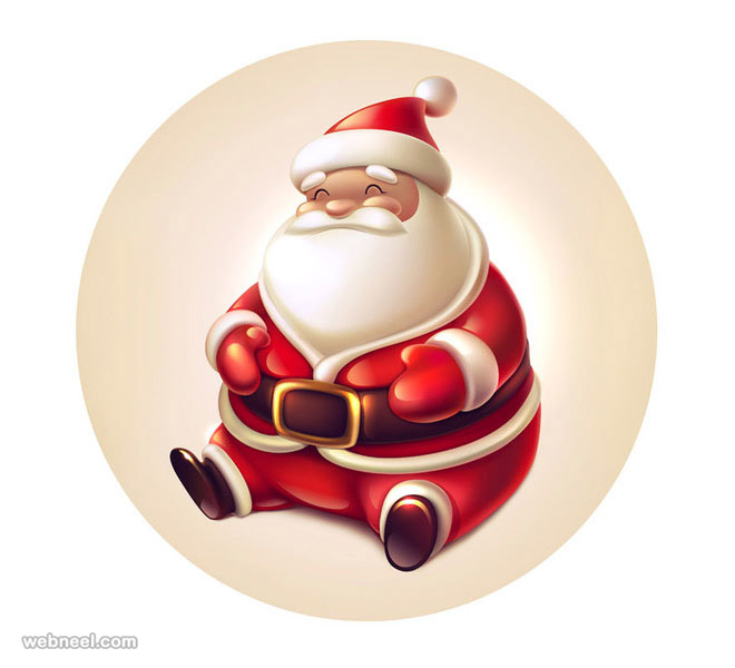 funny santa claus pictures vector