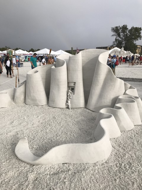 catalytic thing sand sculpture by damon langlois and joris kivits