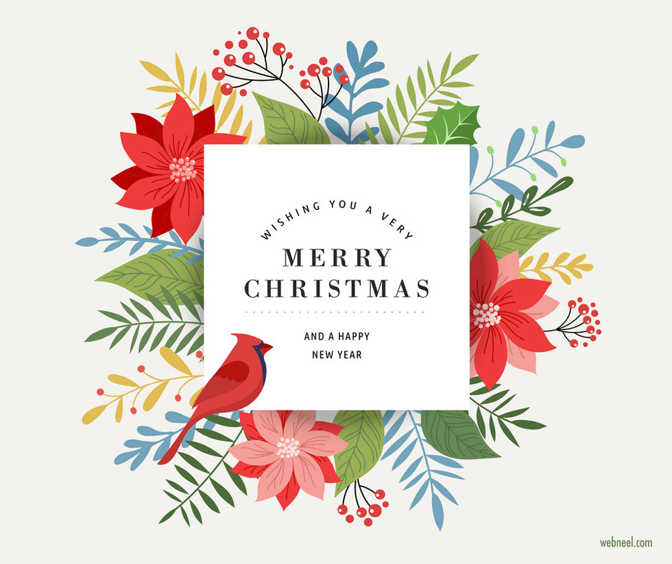 business christmas cards greeting vector