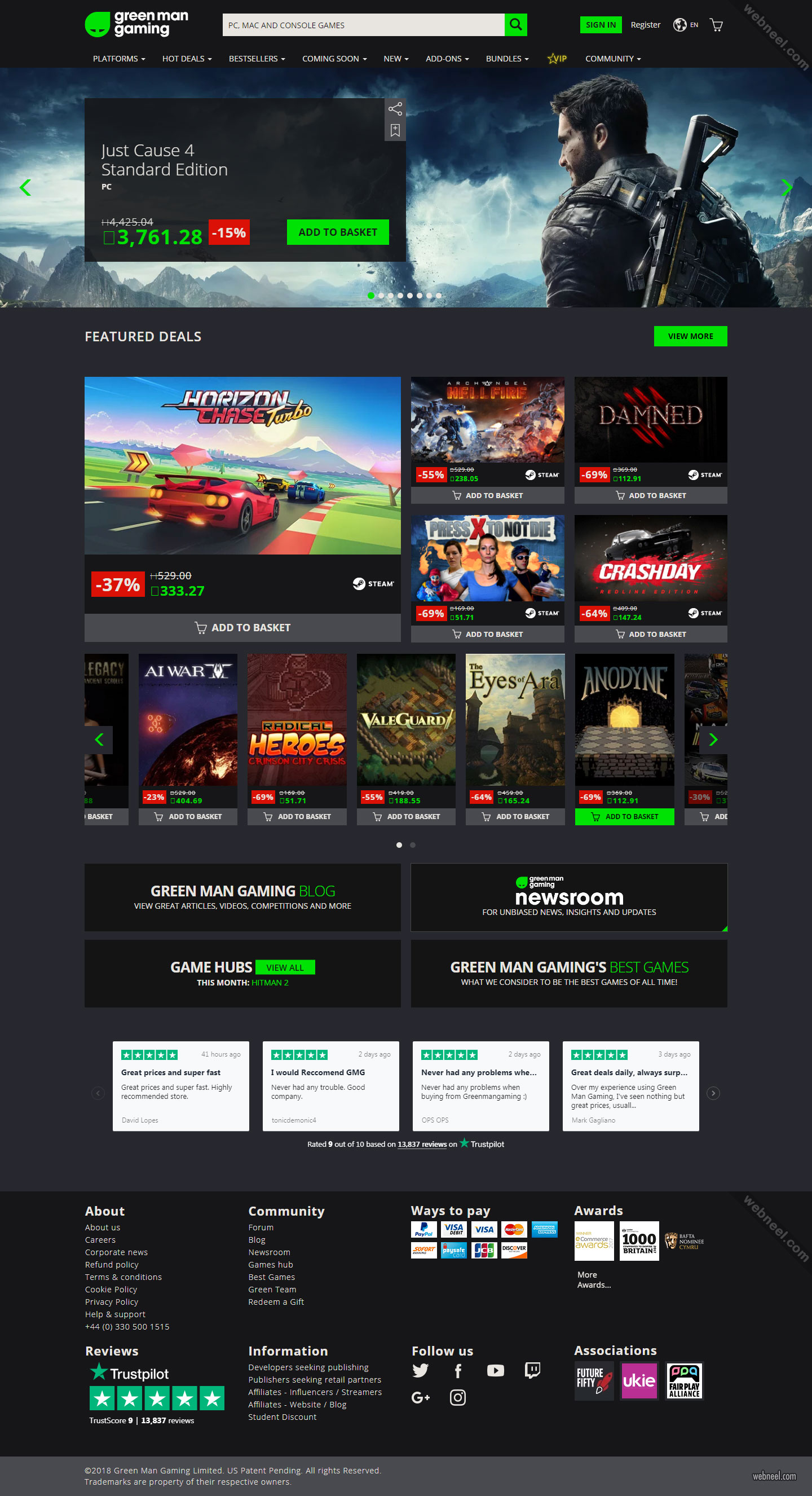 game website design ideasgreen man gaming