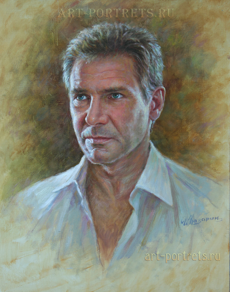 oil painting portrait harrison ford painting
