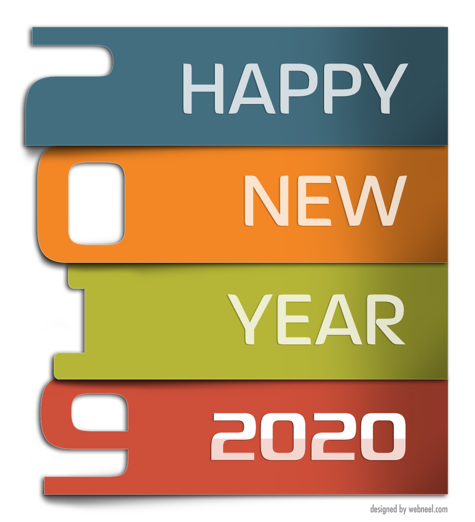 new year greeting card 2020