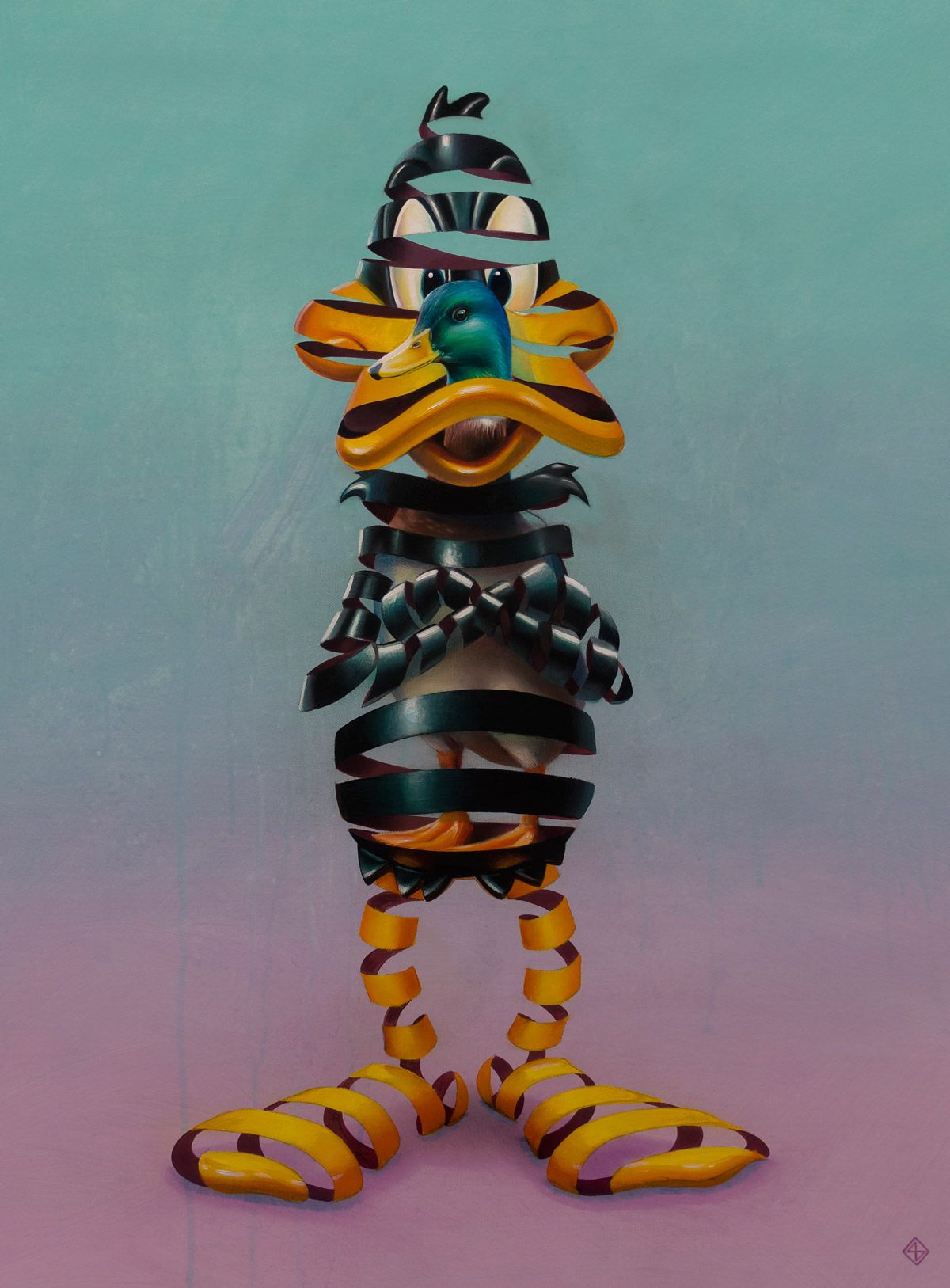 creative surreal paintings ideas duck by stefan thelen
